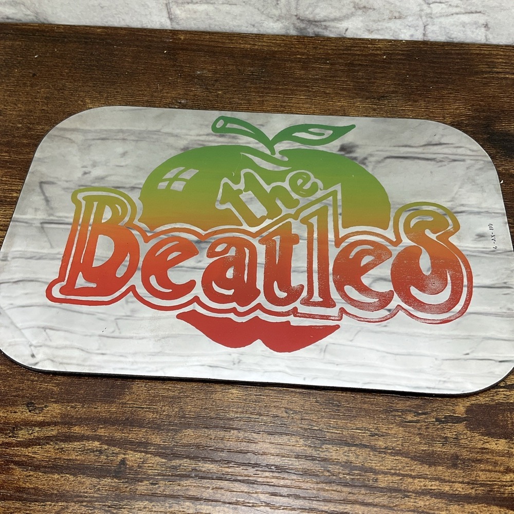 Vintage Beatles‎ Double Sided Carnival Mirror Big Apple Wall Art 9x5 1980's Rare